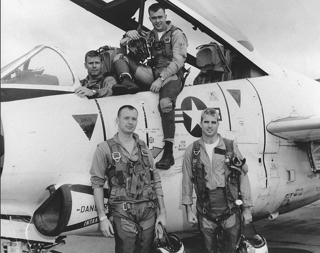 McCain with his squadron
