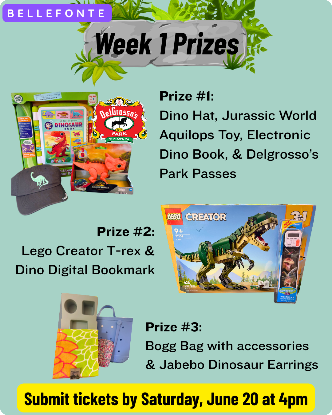 Bellefonte Week 1 prizes