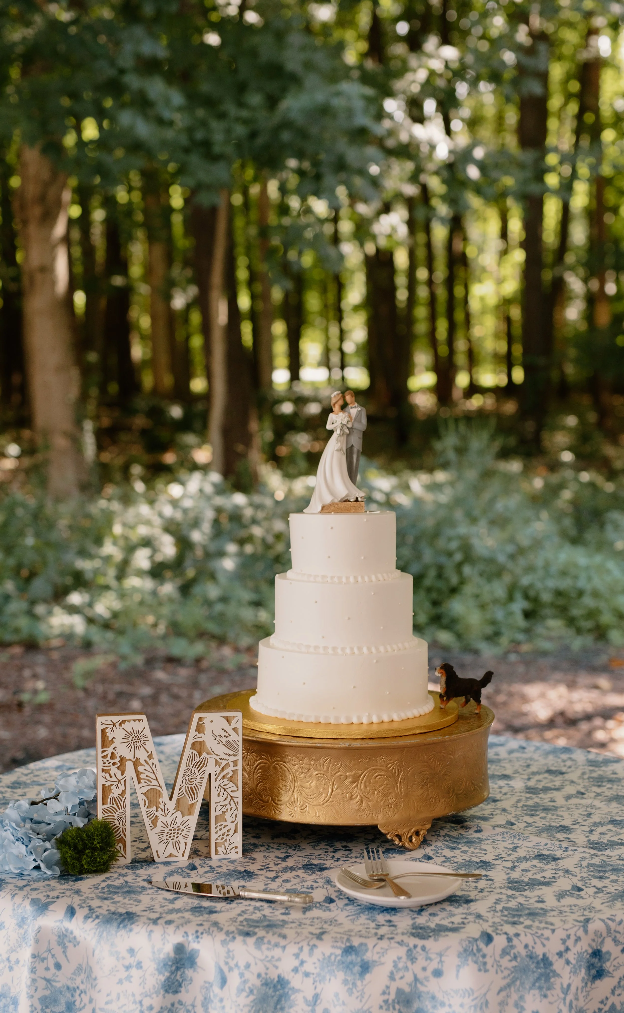 Tall Gold Cake Stand - 1