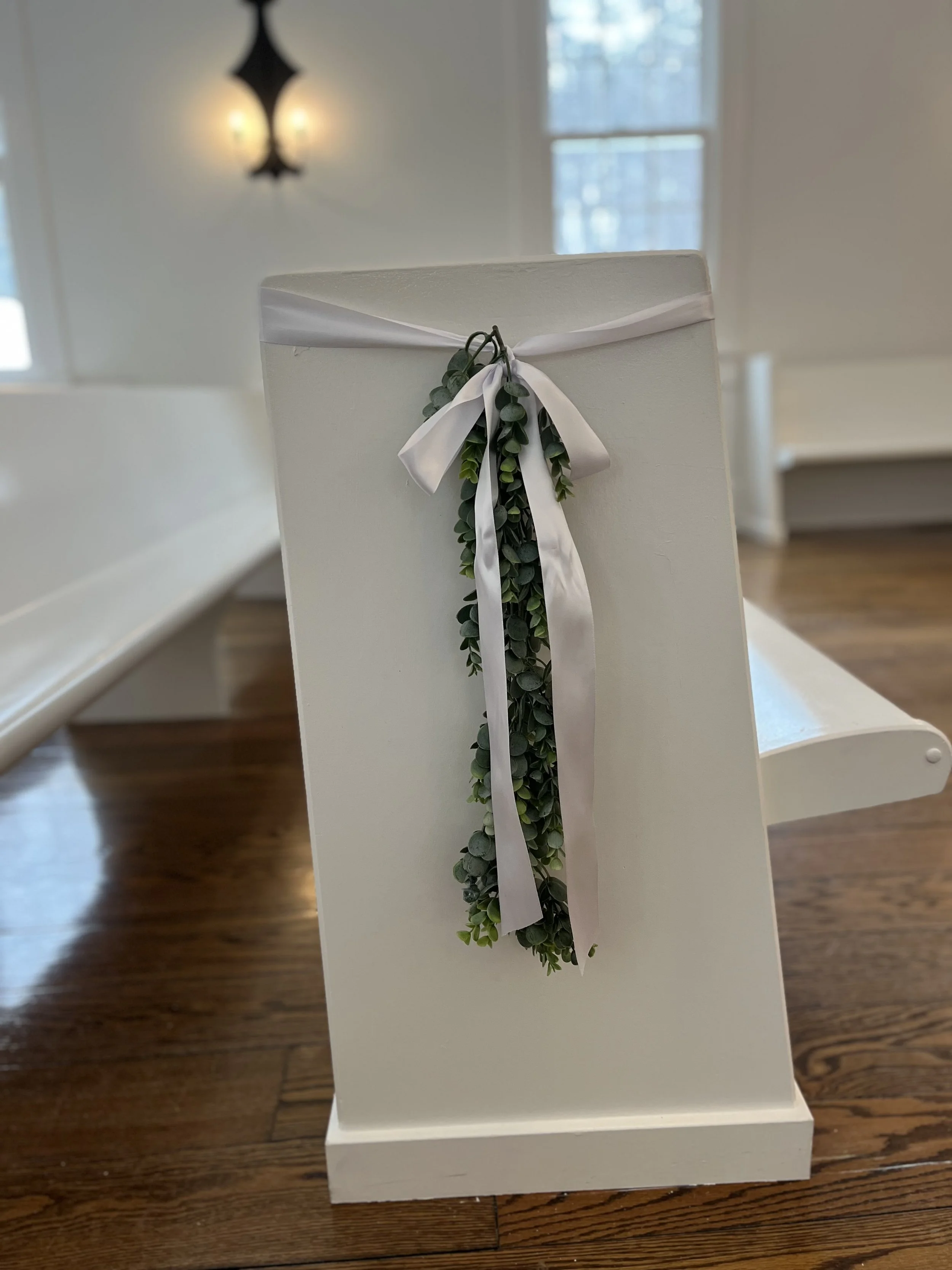 White Ribbon Bows - 10