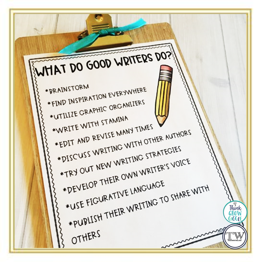 Good Writers Anchor Chart