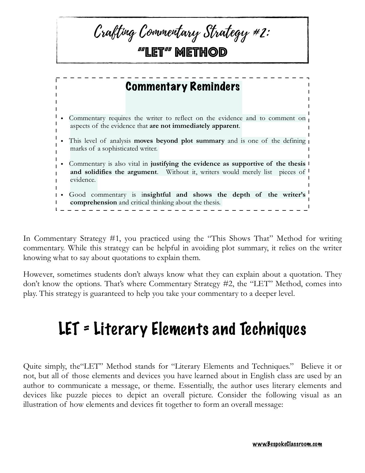 what's commentary in an essay