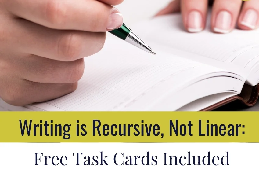 Writing is Recursive, Not Linear:  Free Task Cards to Reflect Writing as a Process