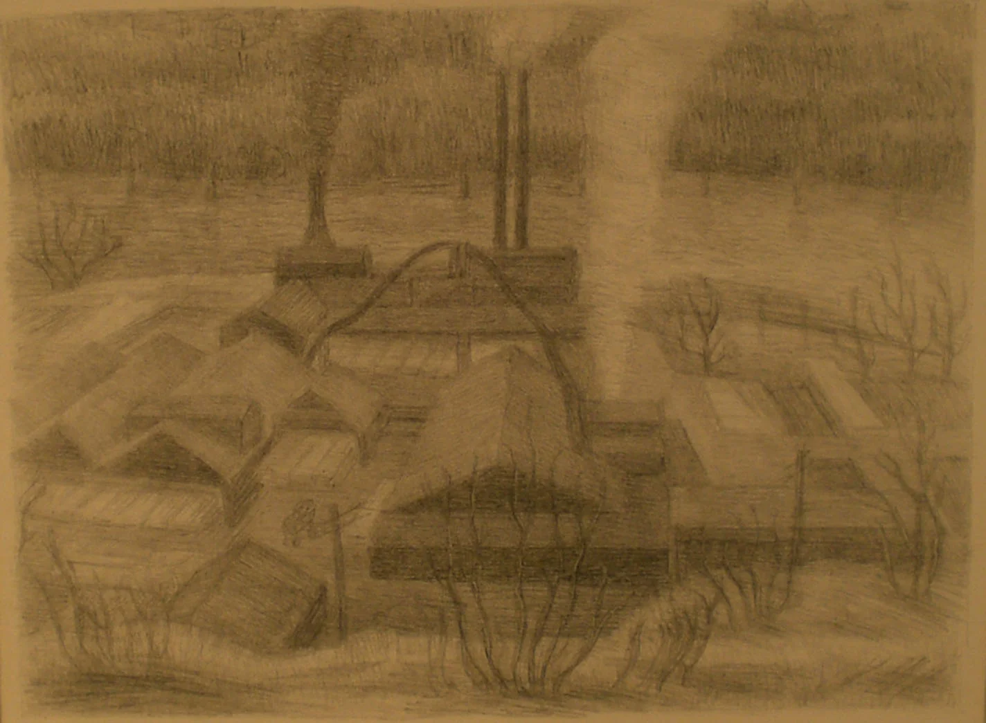 Saw Mill , print, 18 ¼ x 15 ¾ Pathways Original Print Collection