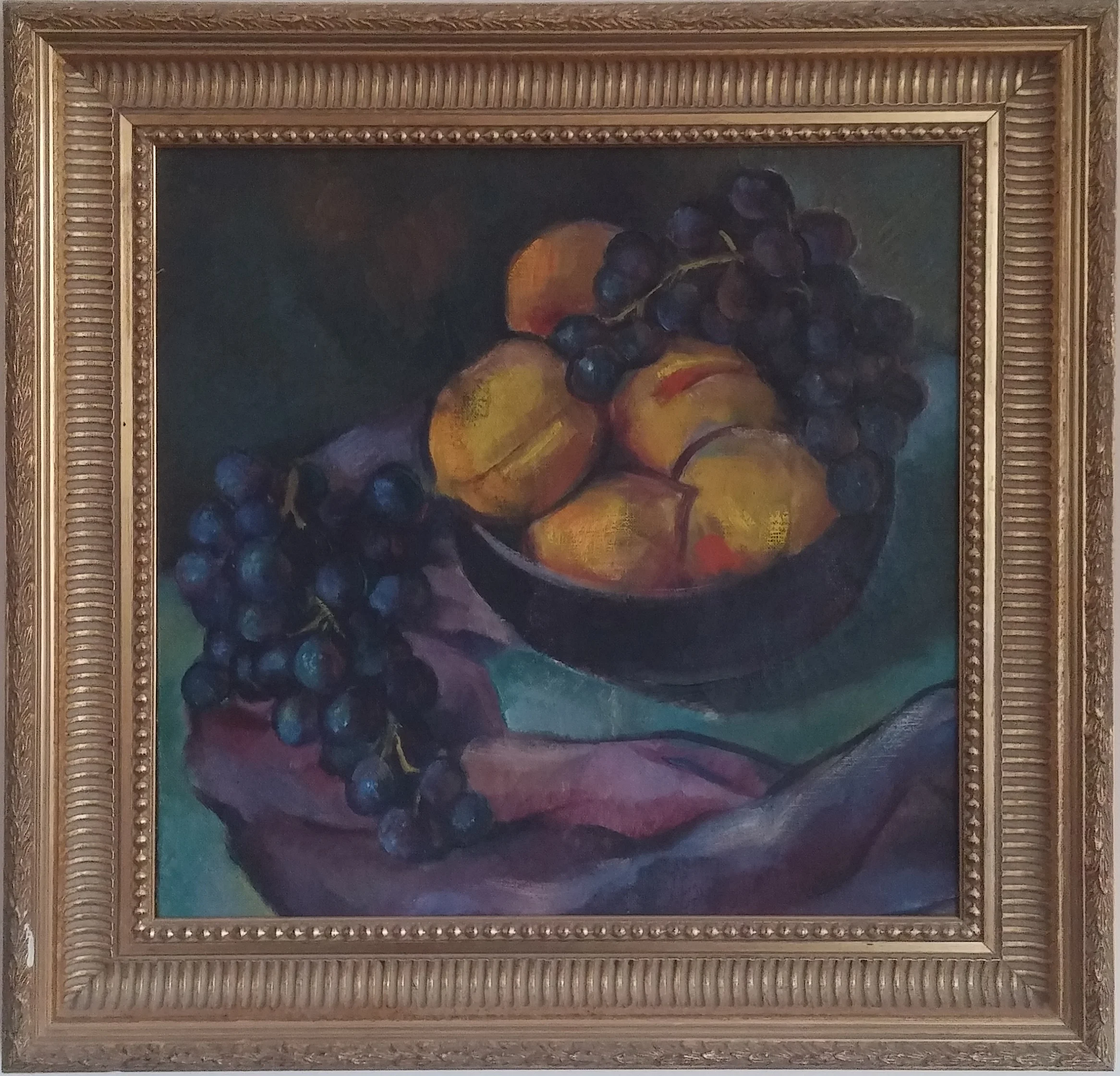 Still Life with Fruit , oil, 21x21 Pathways Private Collection