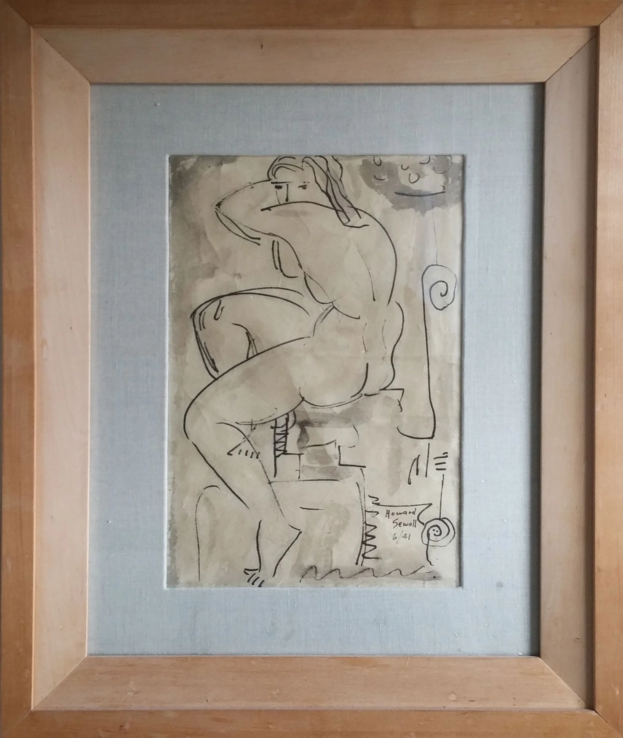 Nude Figure , water color sketch, 10x14 Pathways Private Collection
