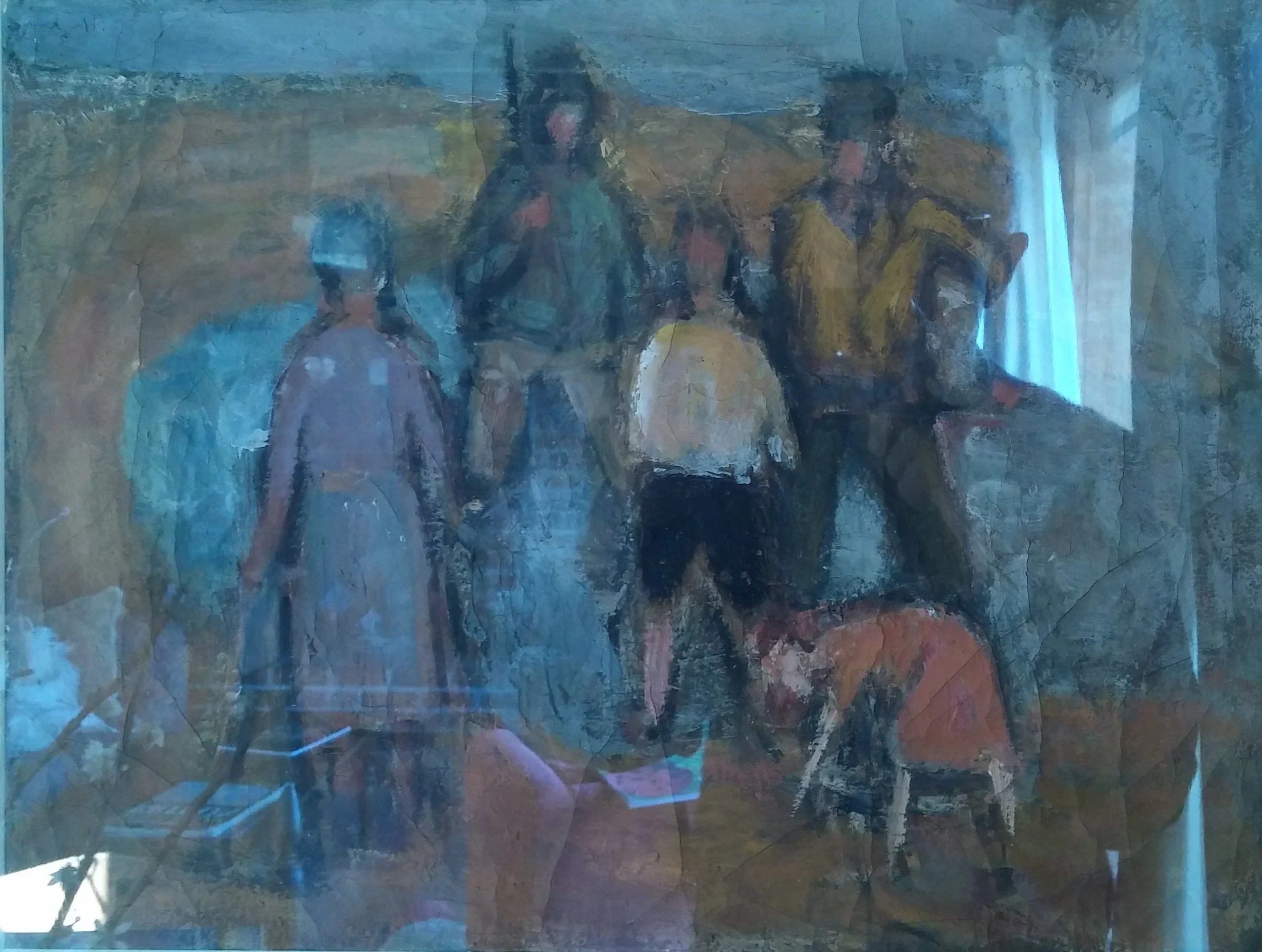Clam Diggers , oil, 12x18 NFS Arthur Runquist