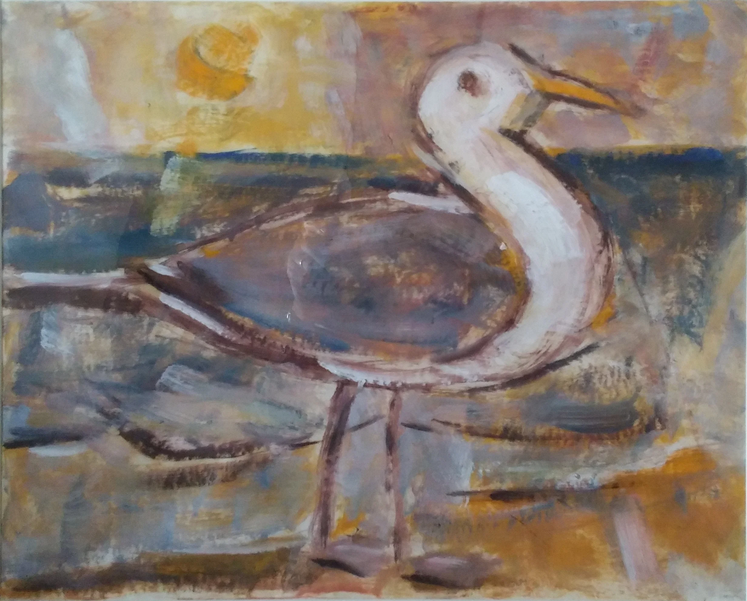 Seagull, water color, 18x14 NFS Arthur Runquist
