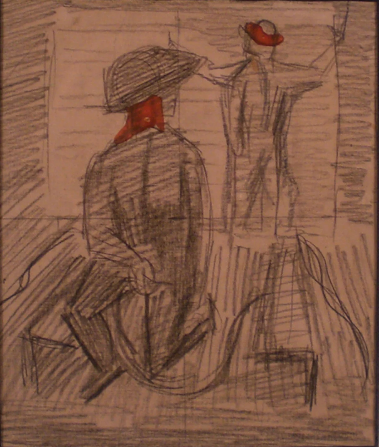 Shipyard Welders - Self Portrait, study, 12x14 $150 Martina Gangle Curl
