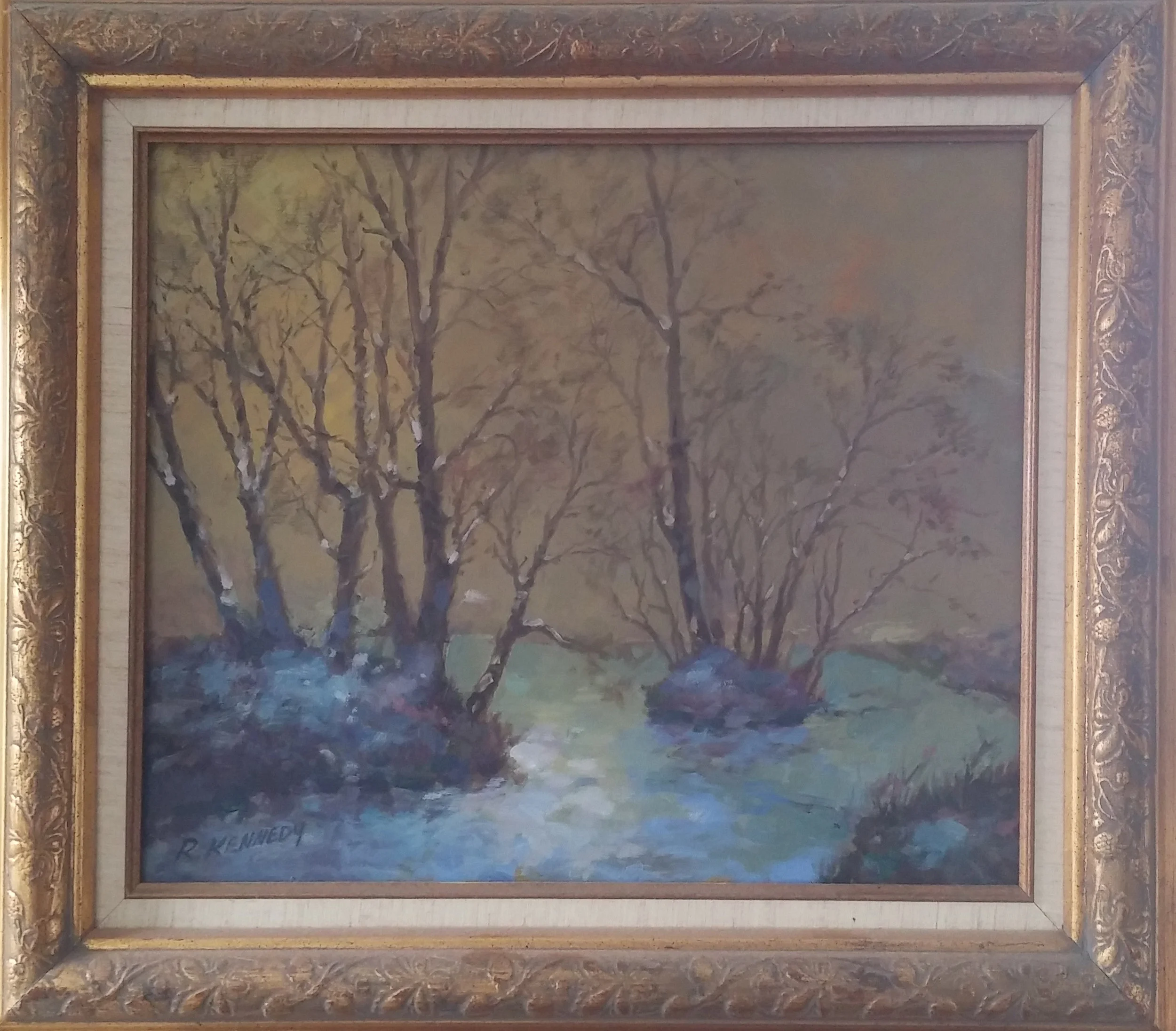 Winter Scene , oil, 20x16 Pathways Private Collection