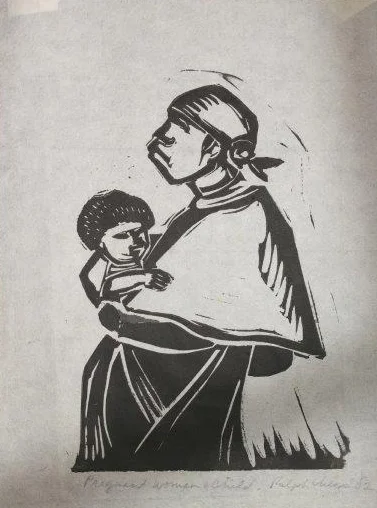Pregnant Woman and Child , 8 x 10 Ralph Chesse