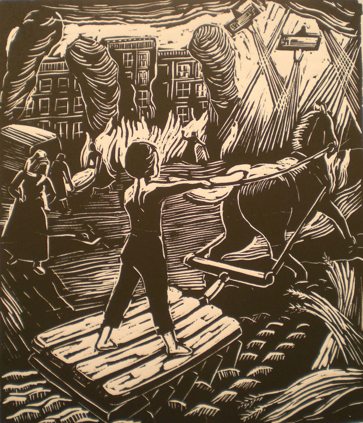 Child Driving Horse and Sled through Nazi Attack 1 of 25 Martina Gangle Curl