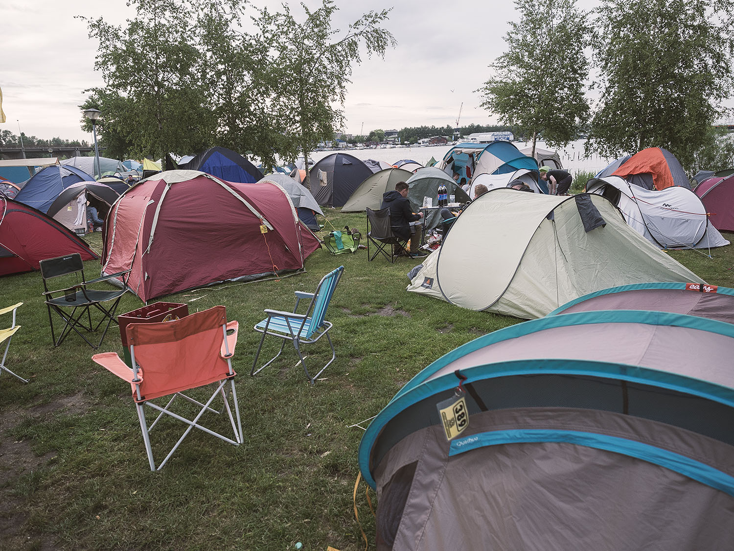 Festivalstimmung auf dem Camping in Amsterdam