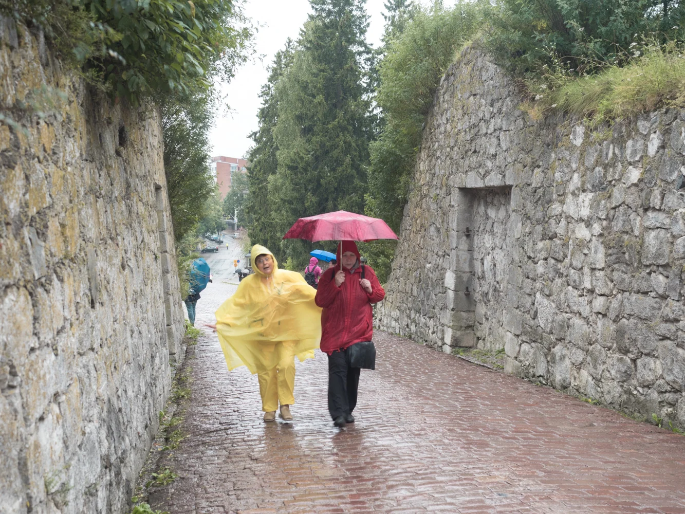 In der Altstadt Lappenrantas. Das Wetter wird allmählich schlechter