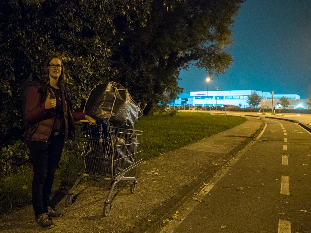 Auf dem Weg zum Campingplatz