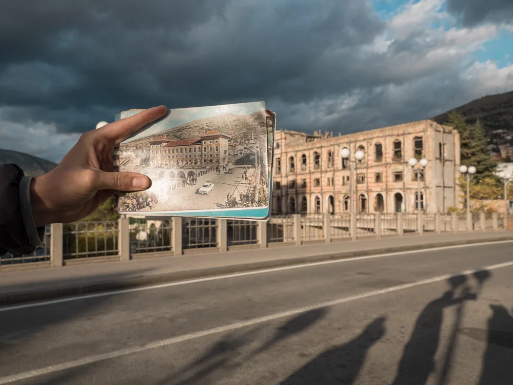 Das Hotel Neretva vor und nach dem Krieg