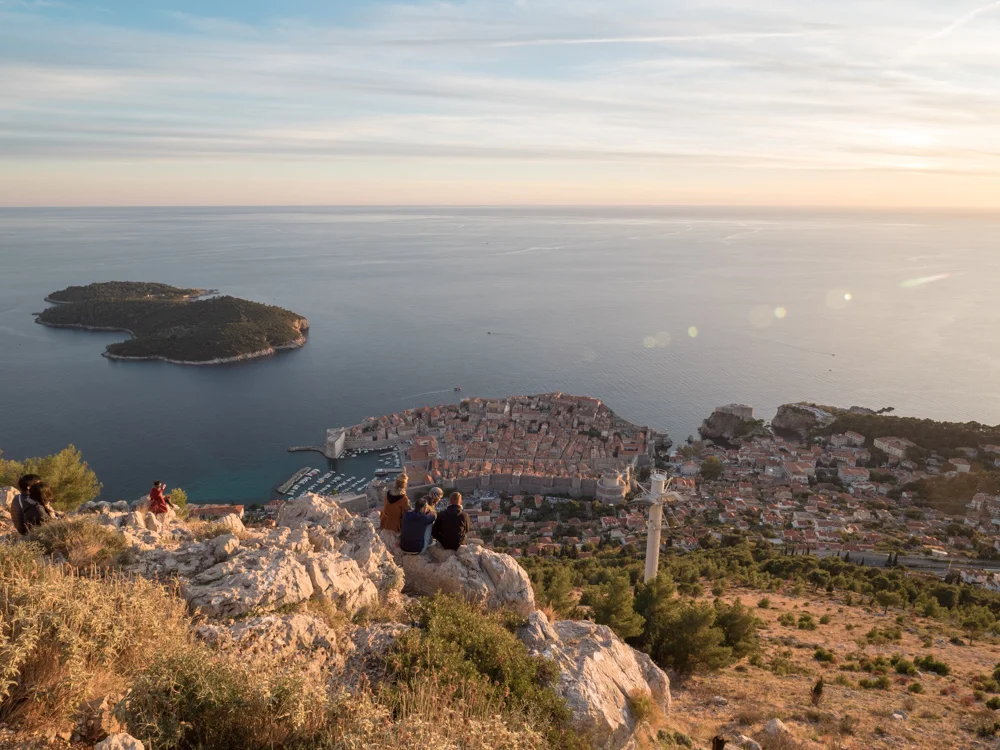 Wunderbare Weitsicht vom Hausberg Srb auf Dubrovnik
