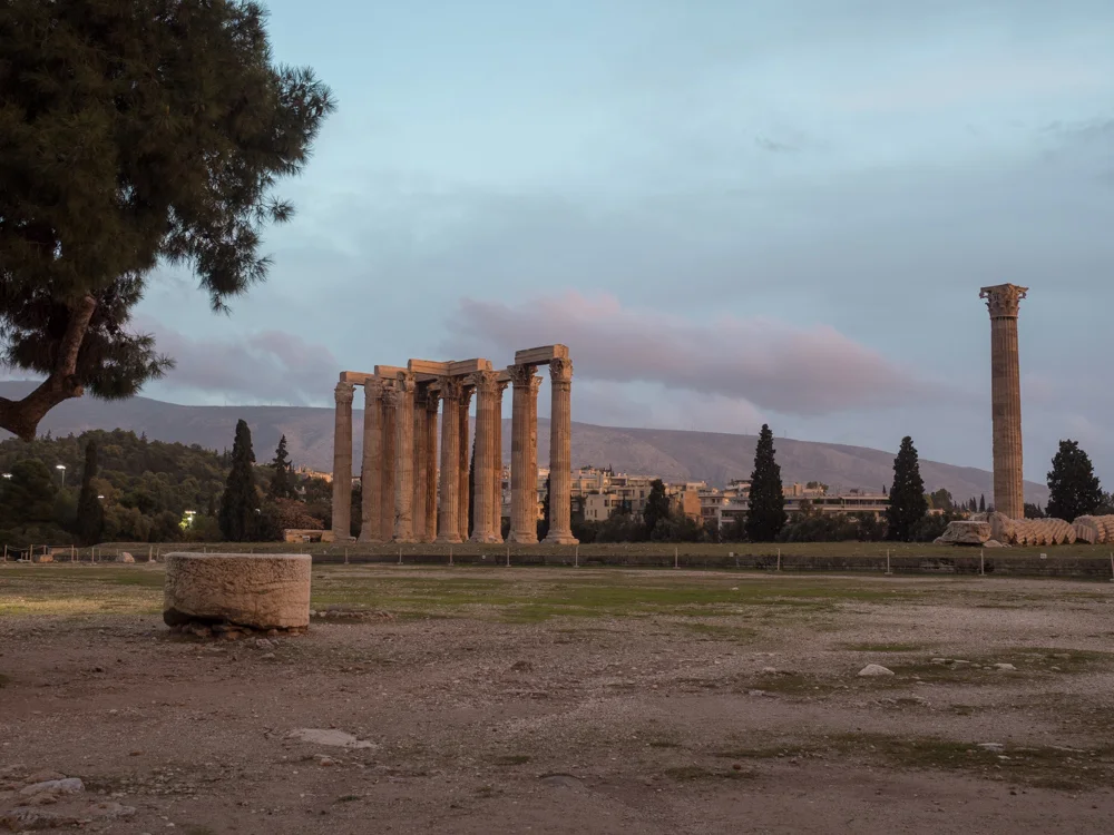 Olympieion im Sonnenuntergang