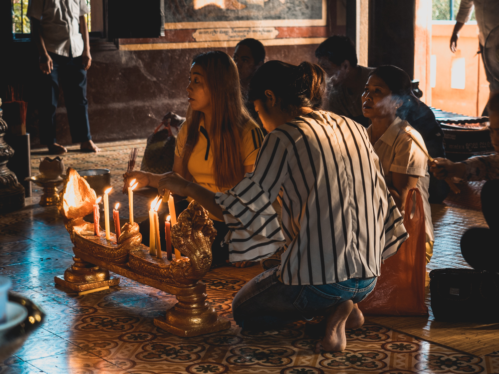 Früh morgens beim Wat Phnom in Phnom Penh