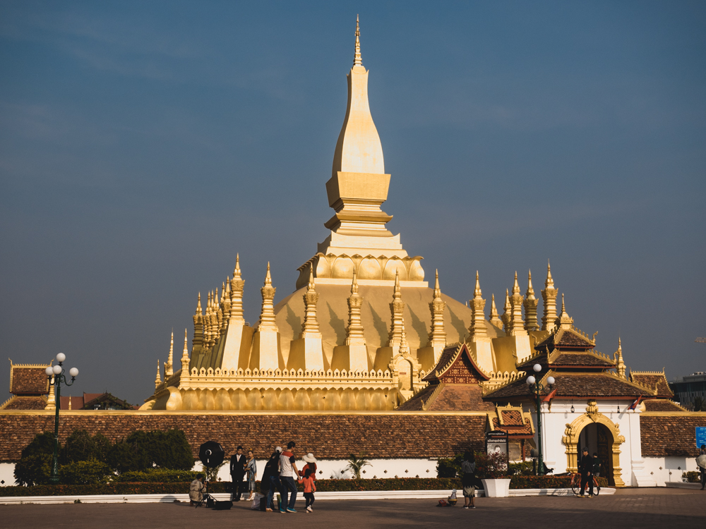 Das wohl bekannteste Wahrzeichen von Laos, der That Luang