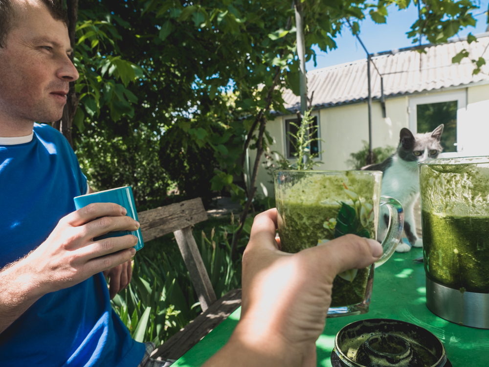 In den zwei Wochen als Volunteer trinken wir viele Smoothies