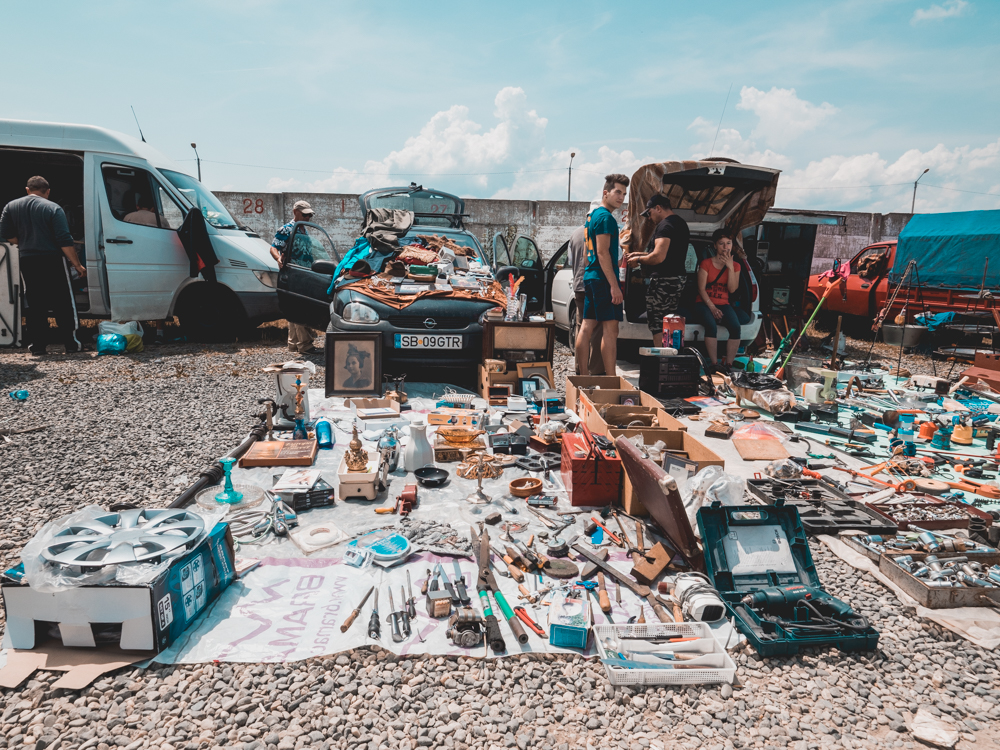 Flohmarkt in Sibiu. Hier findet man alles