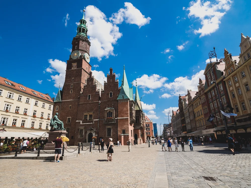 Das Rathaus in Wroclaw