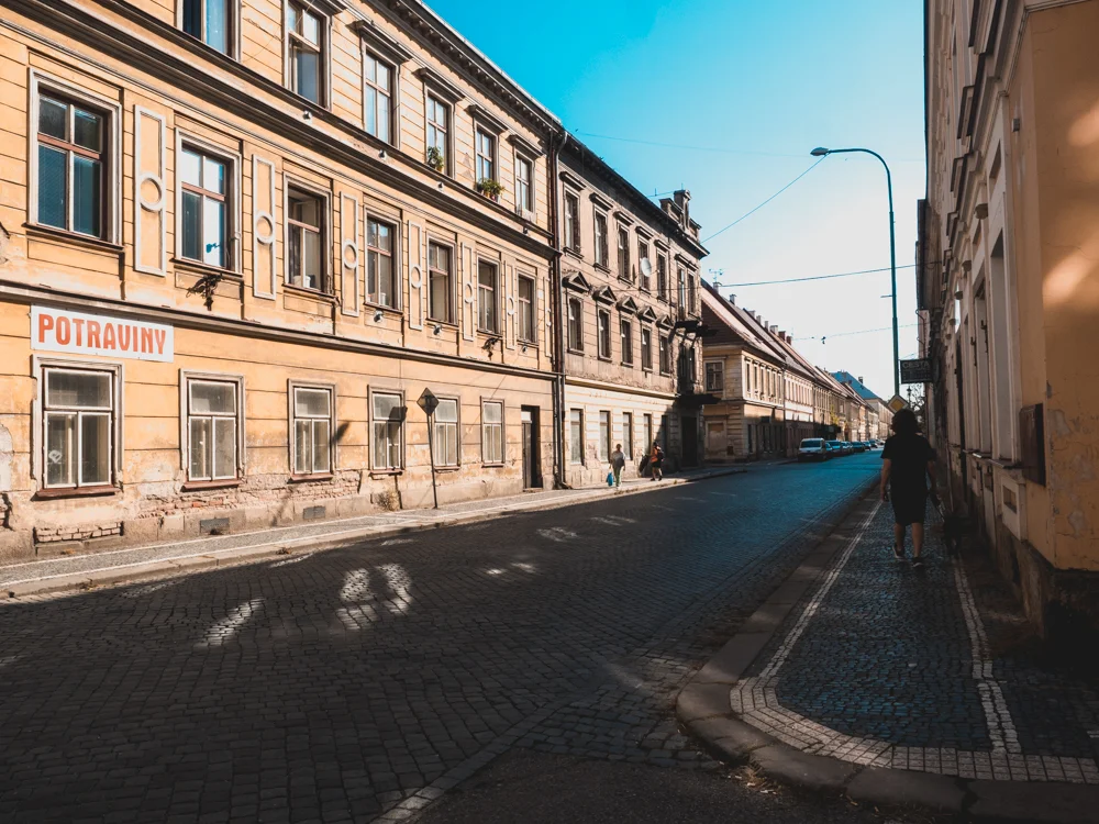 Die leeren Strassen der Militärstadt Josefov