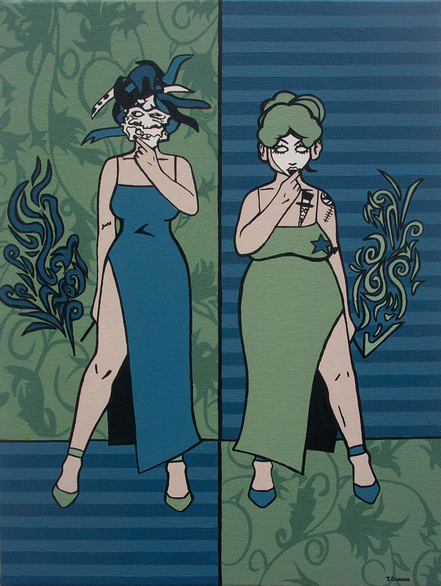 3.Priscilla and Sybilla (oil) 18 in x 24 in.jpg