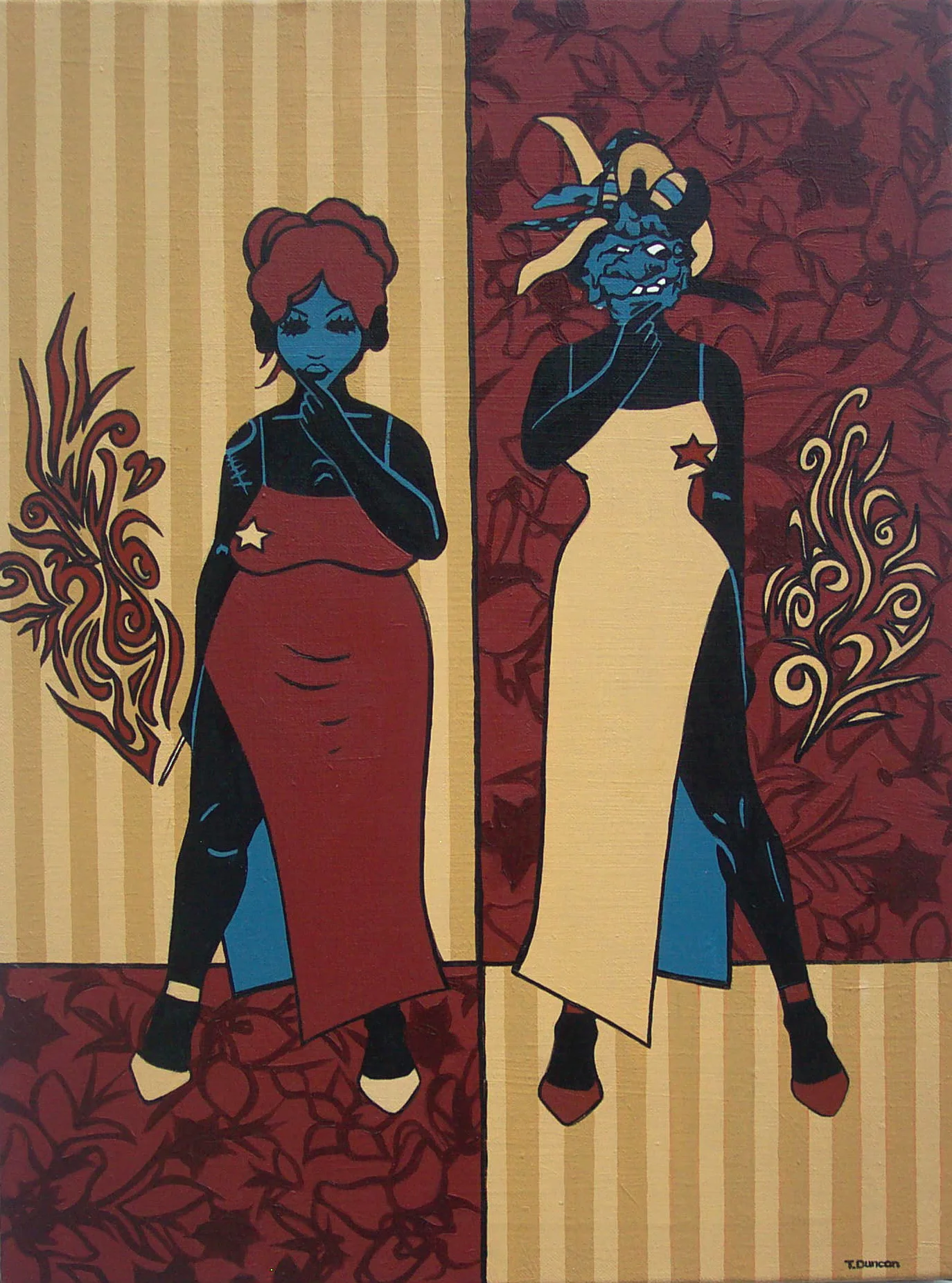 4.Sybilla and Priscilla (oil) 18in x 24 in.jpg
