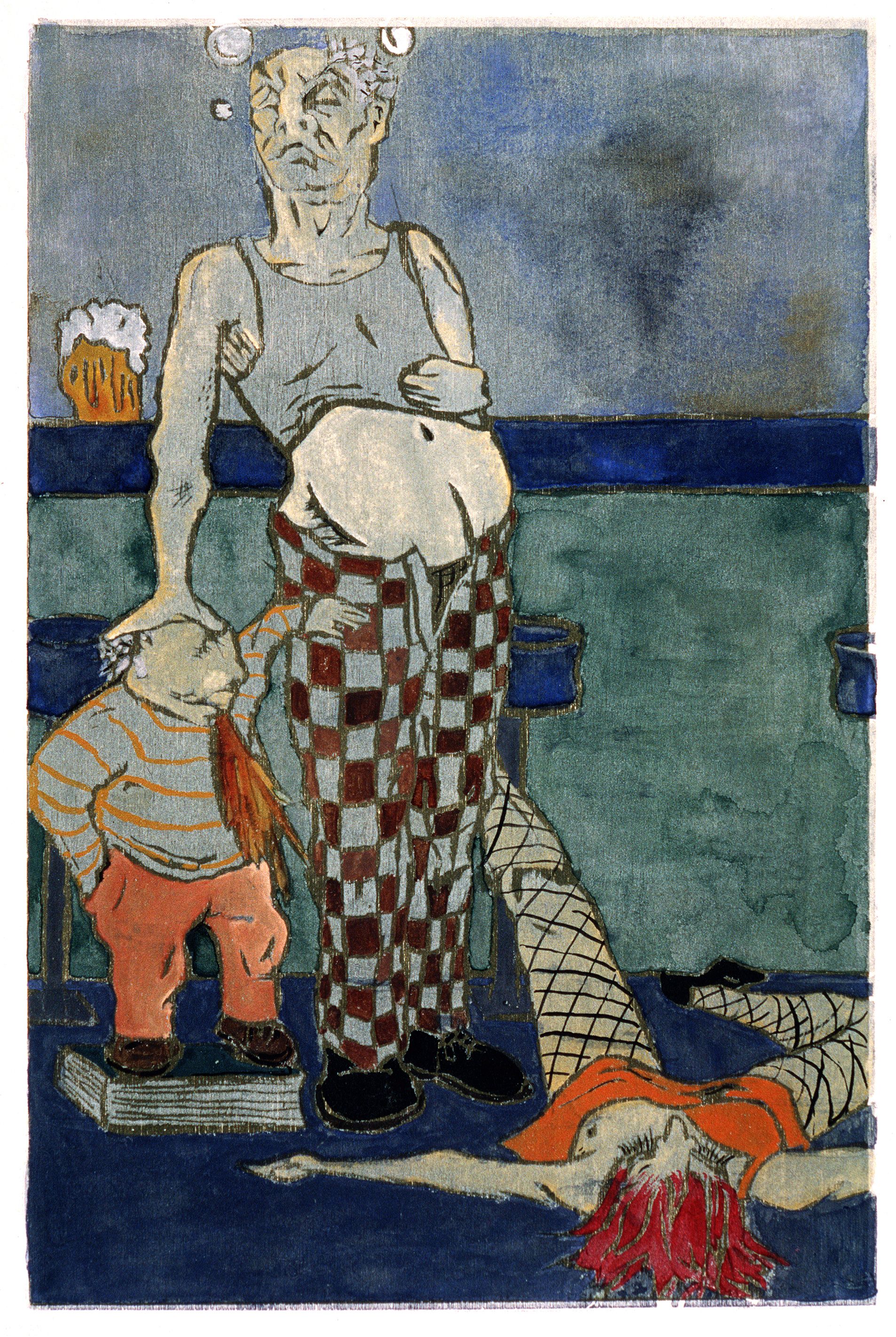Barroom Blues (woodcut with watercolor).jpg