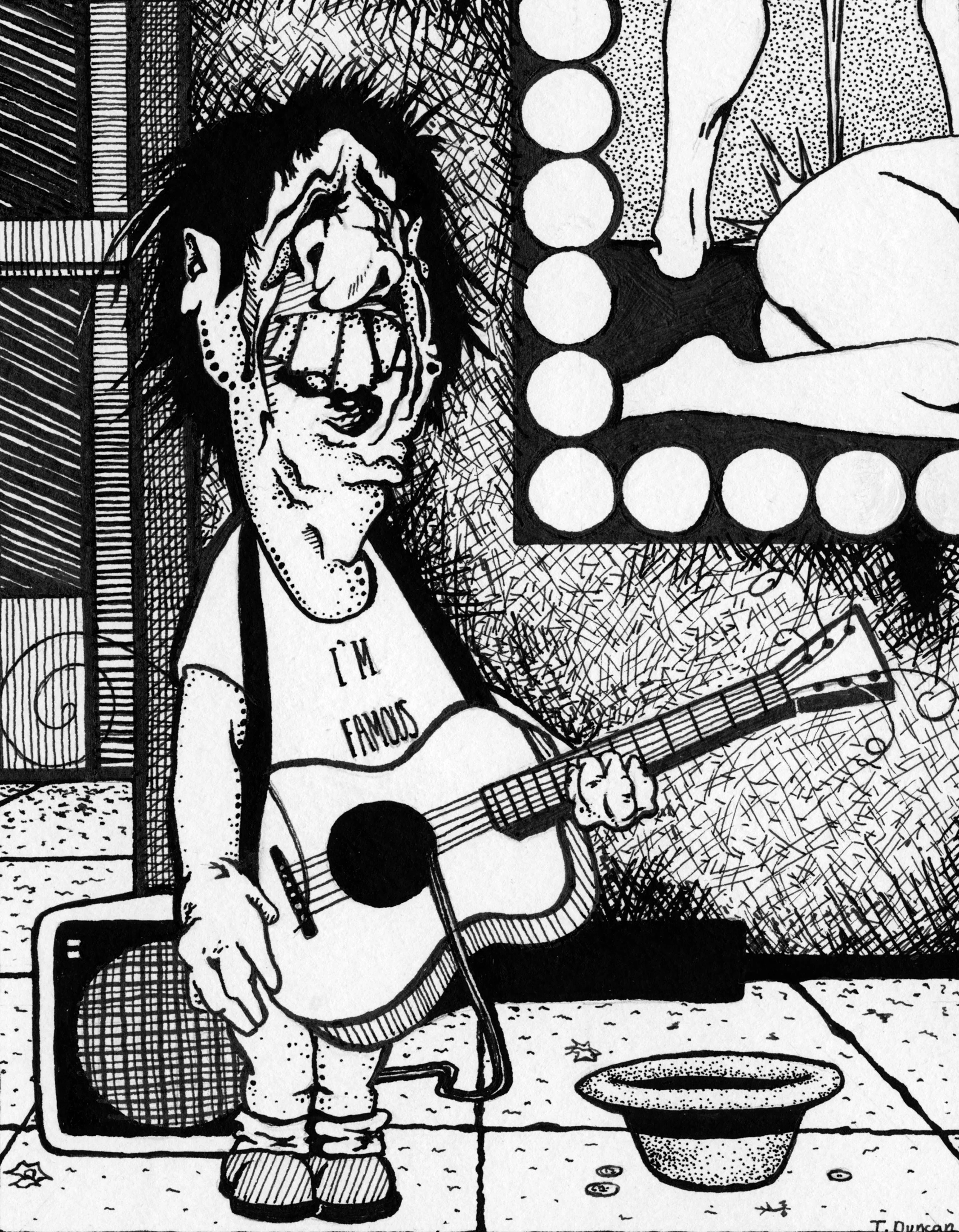 I'm Famous (pen&ink) 7 in x 9 in.jpg