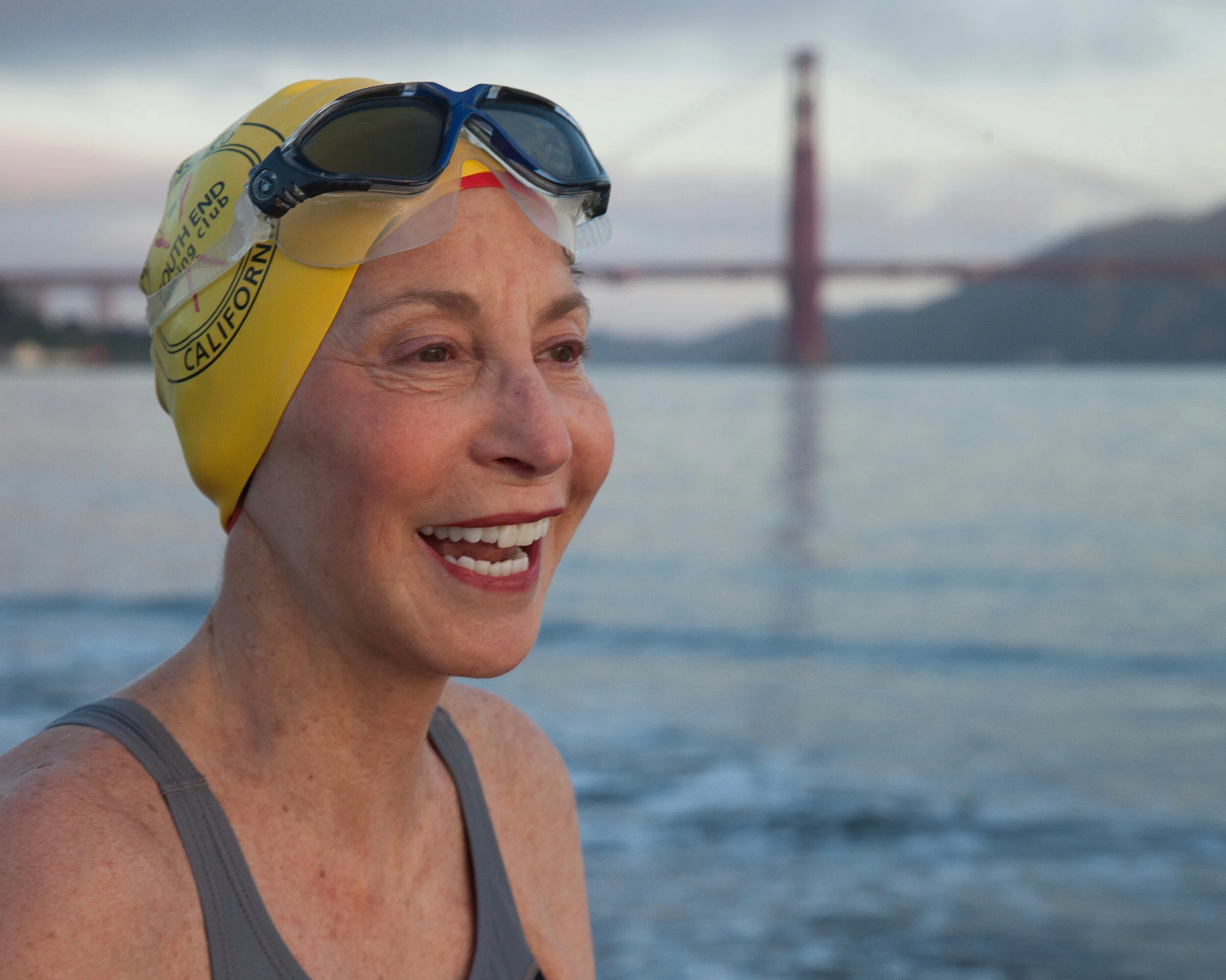 Roberta Guise, Principal Guise Marketing + PR San Francisco Bay swimmer