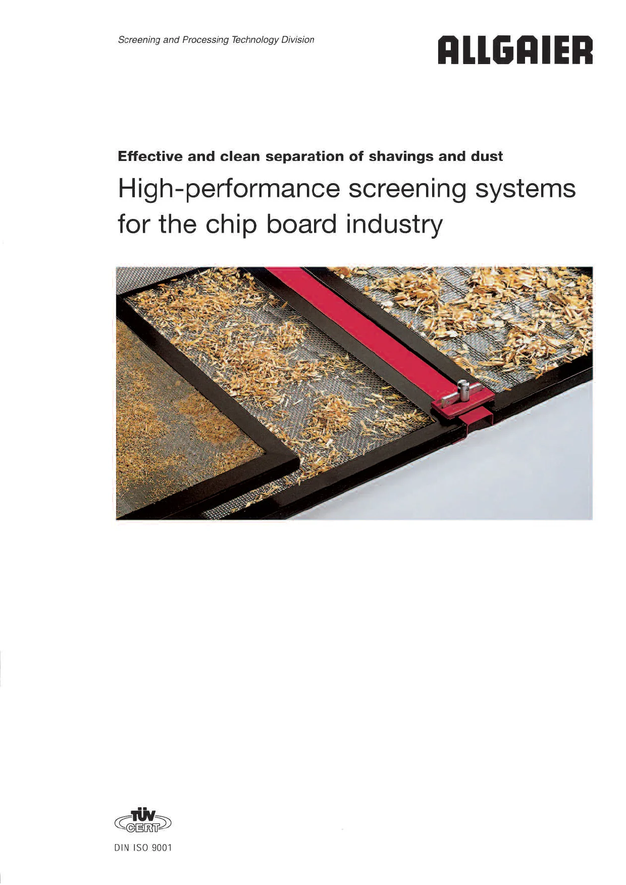 High-performance screening systems for the chip board industry