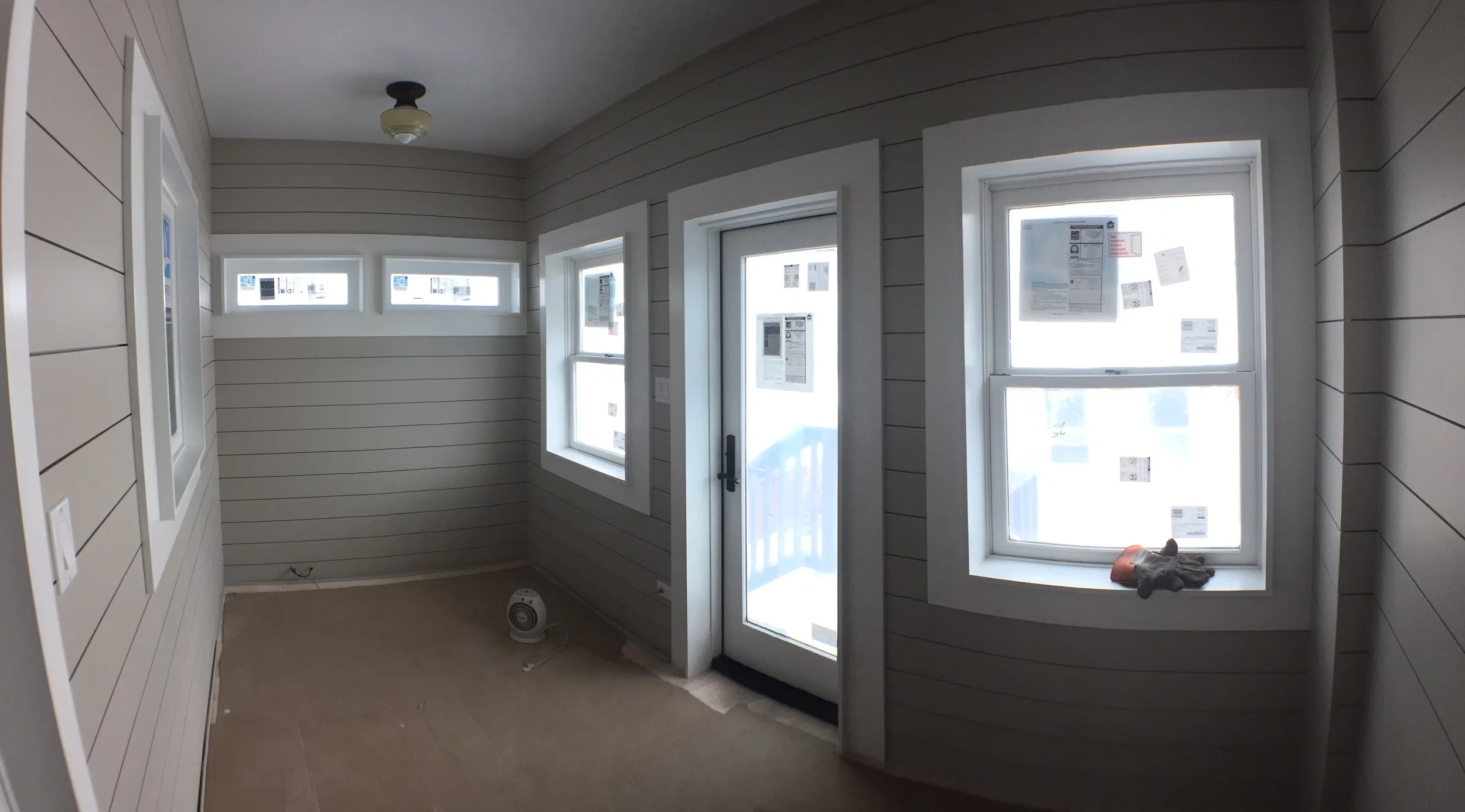 In progress: bungalow mud room