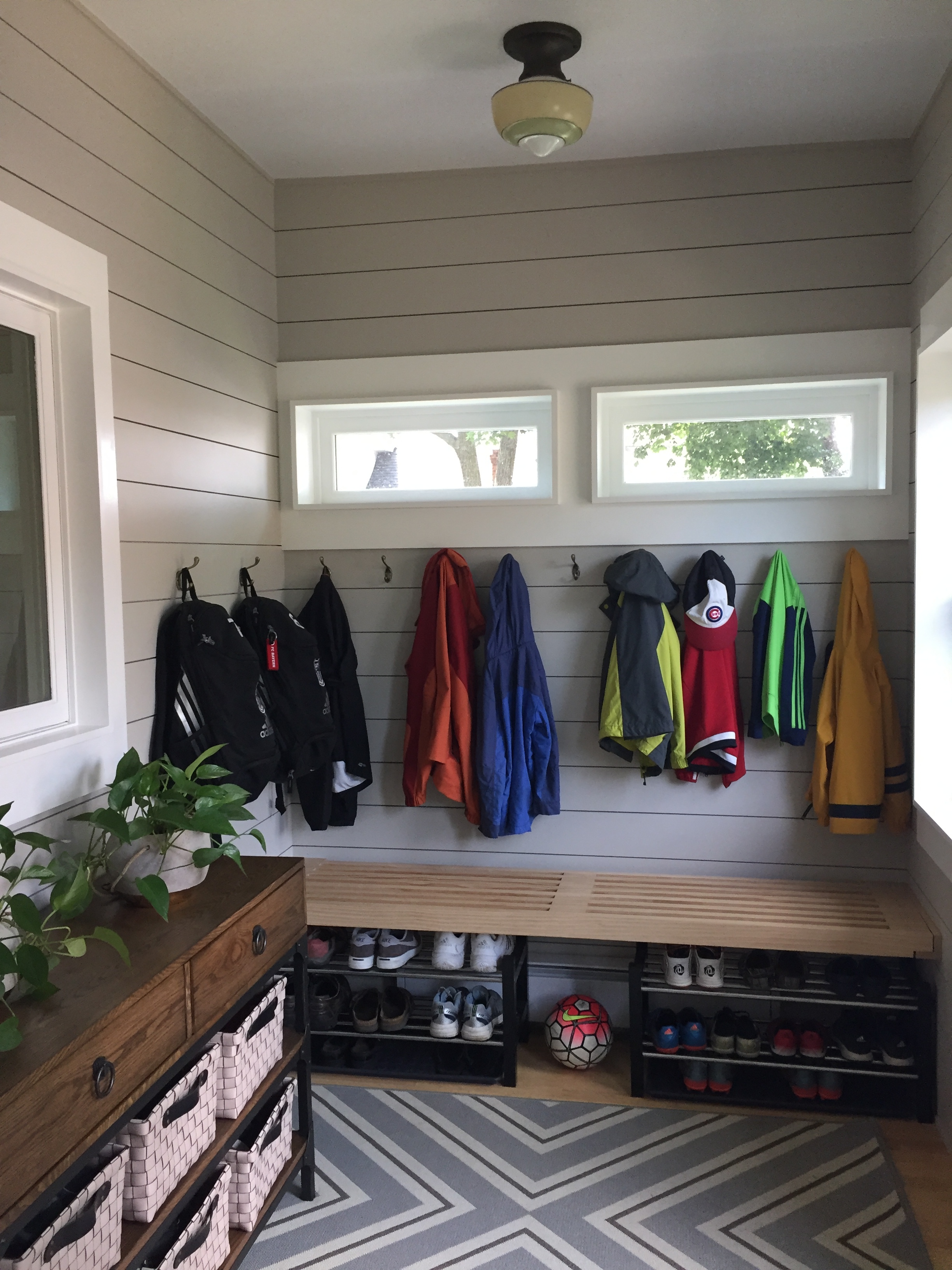 Mudroom in use!