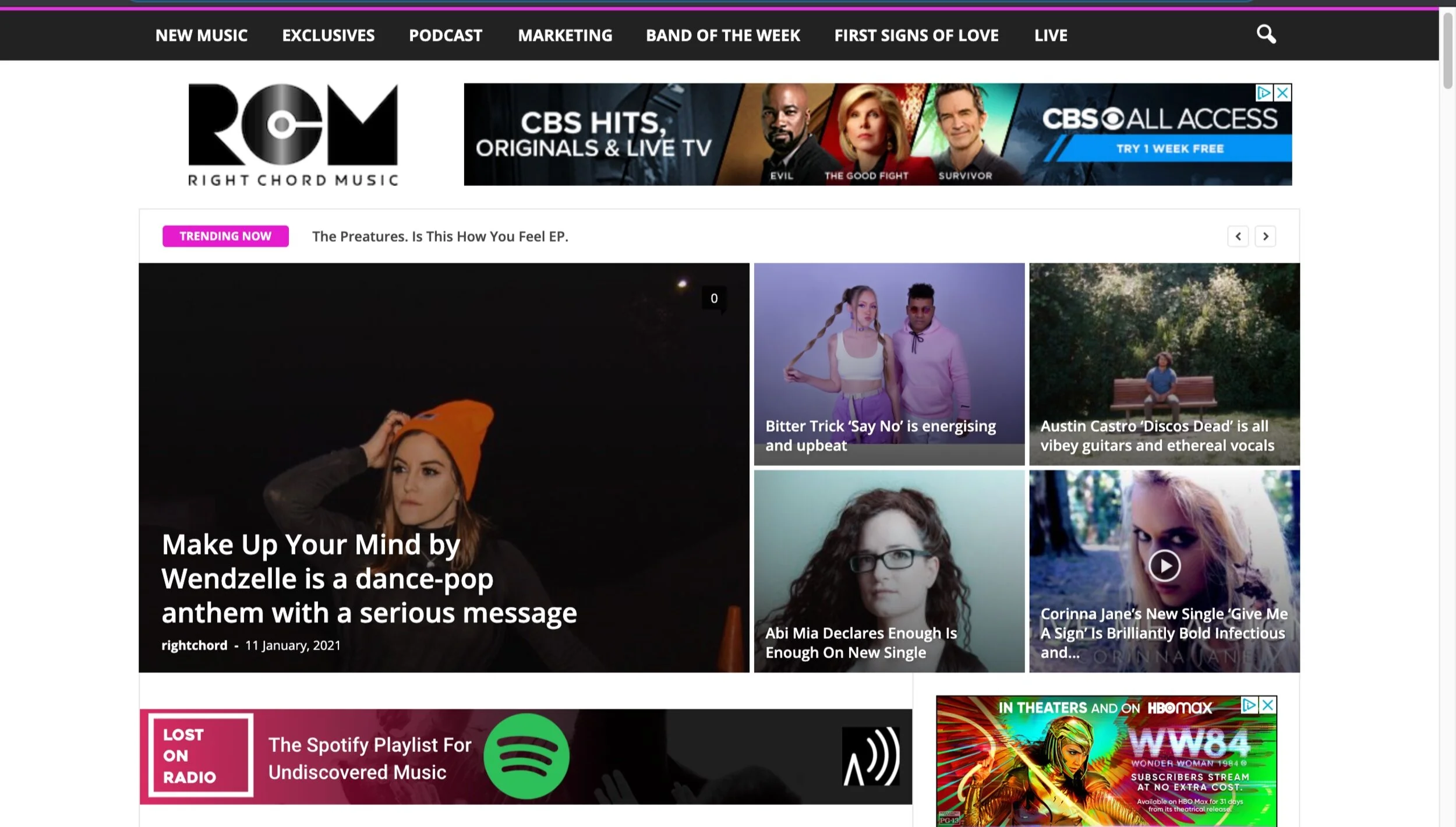 "Make Up Your Mind" Covered by Right Chord Music Blog