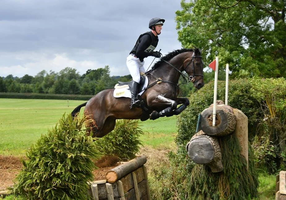 Daniel Scott riding the 8 year old Something Classical in the 8 & 9 year old Advanced Class at Aston Le Walls in the summer of 2019