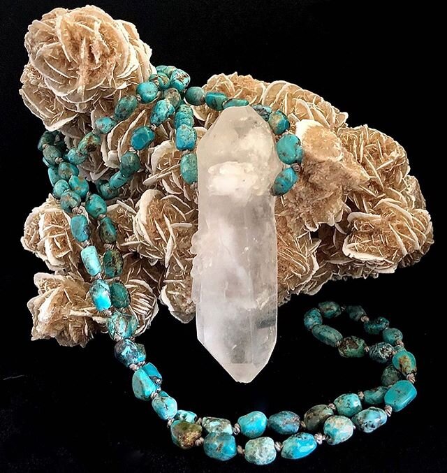 MALA MAGICK📿💎 Did you know that we also make malas? This Turquoise w/ a Quartz Crystal is a custom piece for our friend&rsquo;s shop over @craneandcarbon  We have a couple in our online shop right now in the Shop Instagram Post section..checkemout 