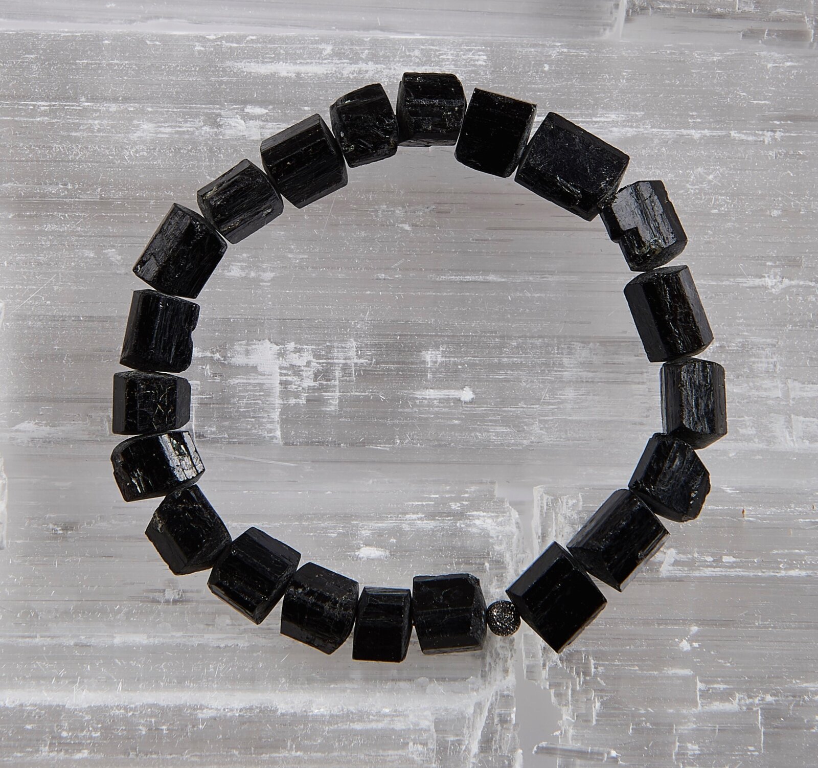 Simple black tourmaline bracelet for girls - Black tourmaline gift - Raw  black tourmaline jewelry [BBT001A] - Elisa Jewelry and Gems
