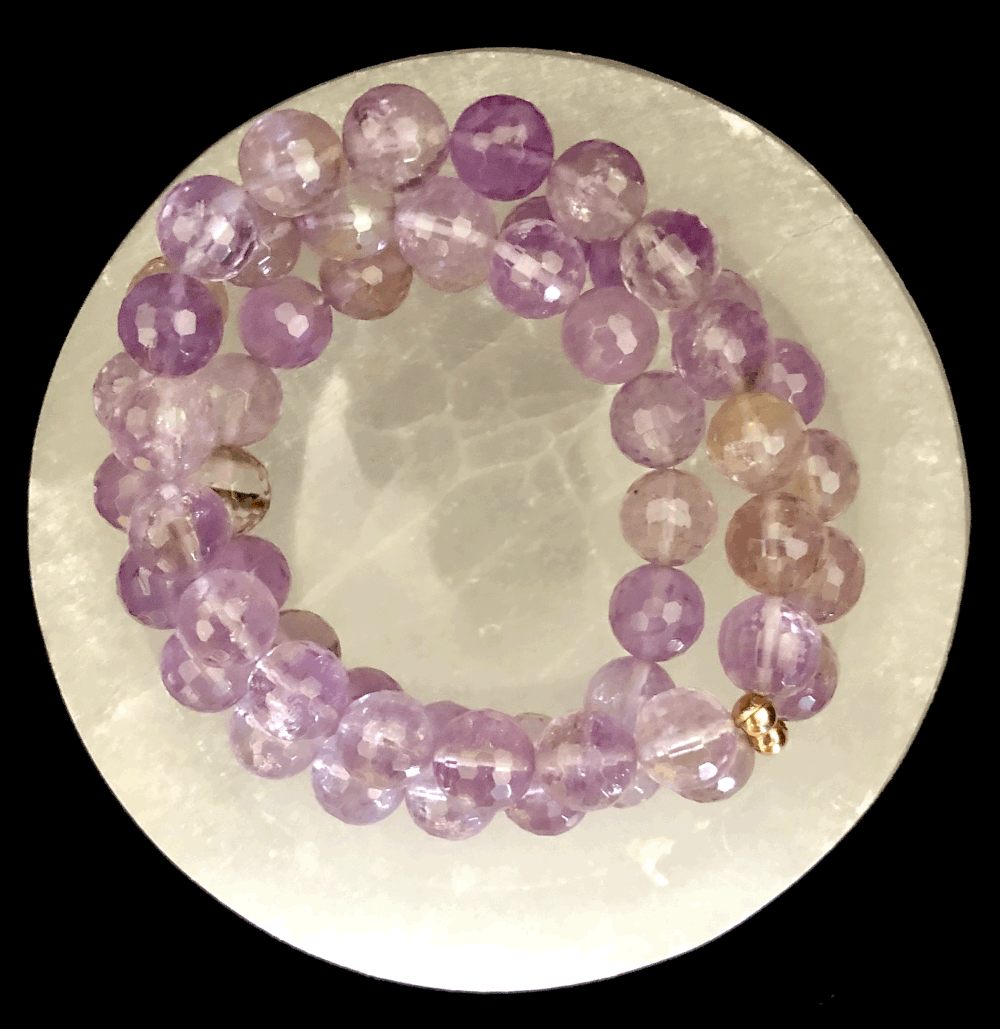 Ametrine Bracelet Faceted 10mm — Wax Wane