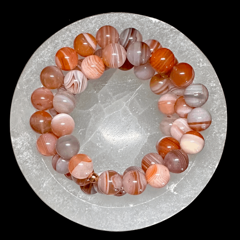 Red Botswana Agate 10mm — Wax Wane