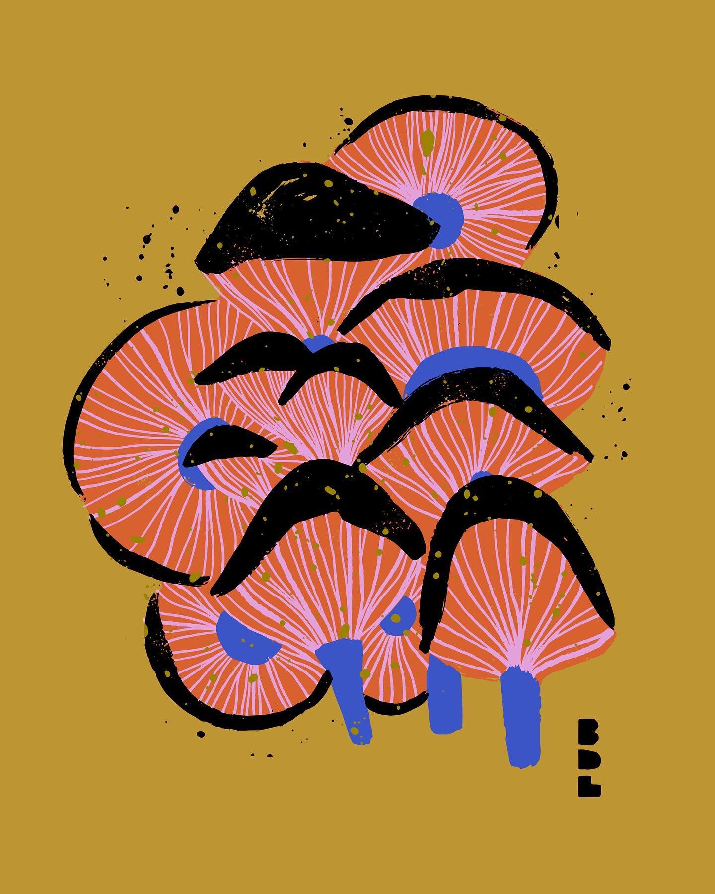 Mushrooms FIVE WAYS ✨
What&rsquo;s your favorite? 
🍄🌈
I&rsquo;m taking a surface design class and relearning the ins and outs of illustrator. I used the recolor artwork tool to help come up with all these combinations 🤗 

Artwork was created in 
p
