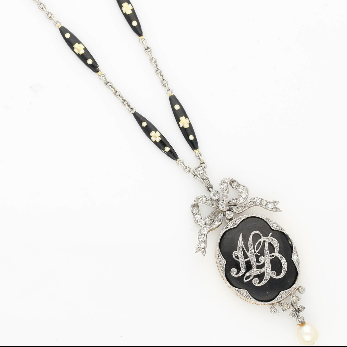 The Victorian mourning pendant with Amy Burton's exact initials