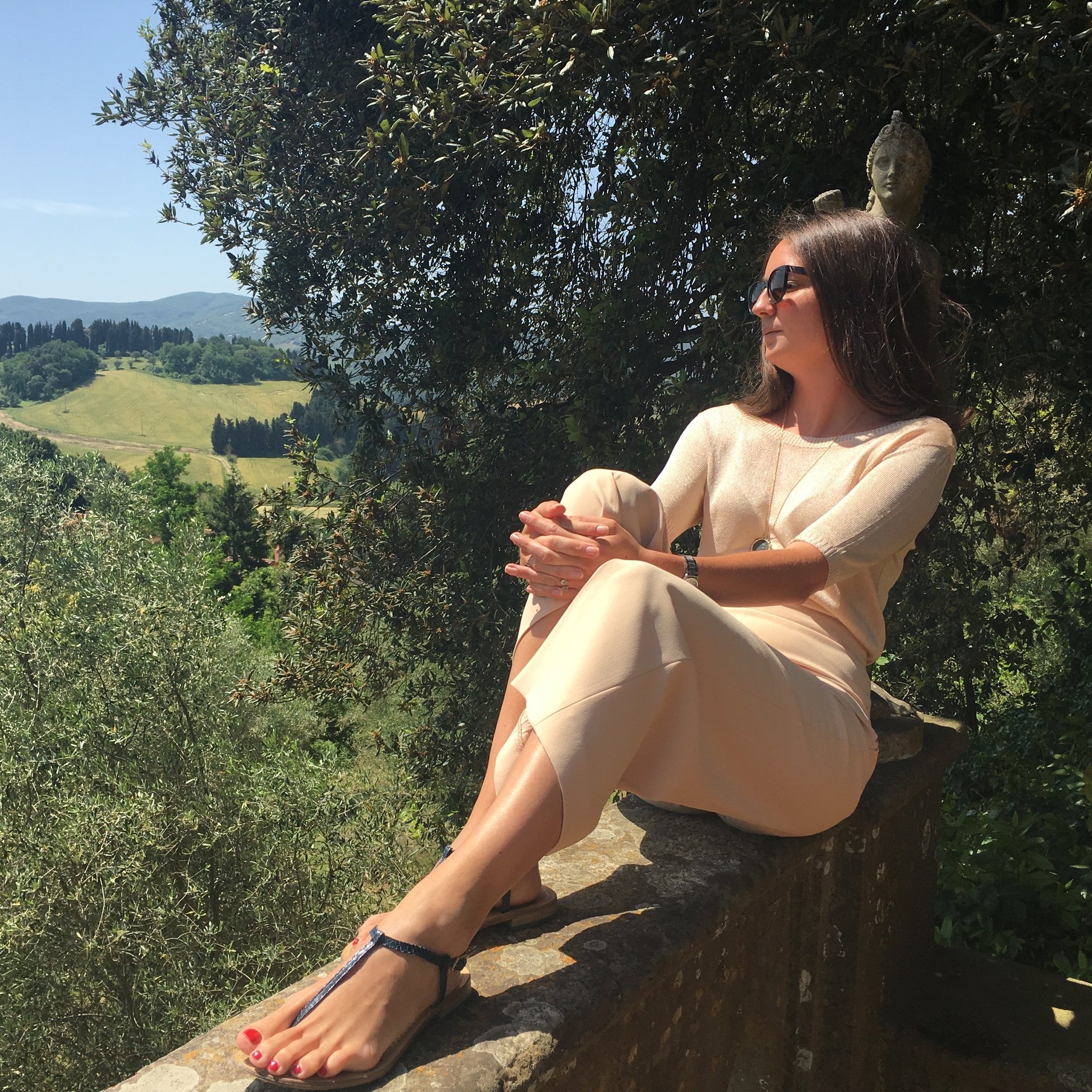 Benedetta in her favorite vacation spot, Lucca, Tuscany