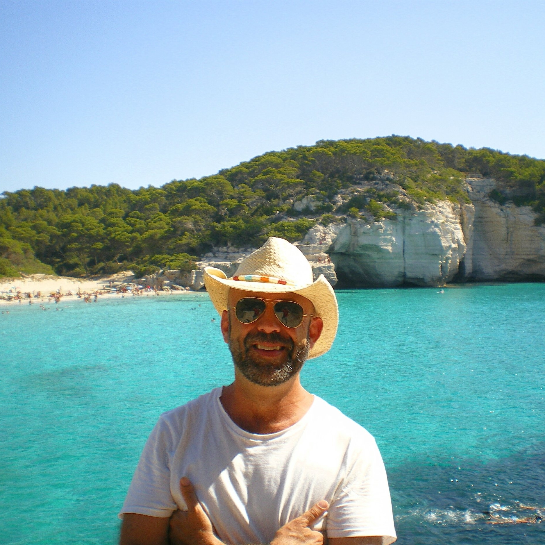 Claudio in his favorite vacation spot, Menorca