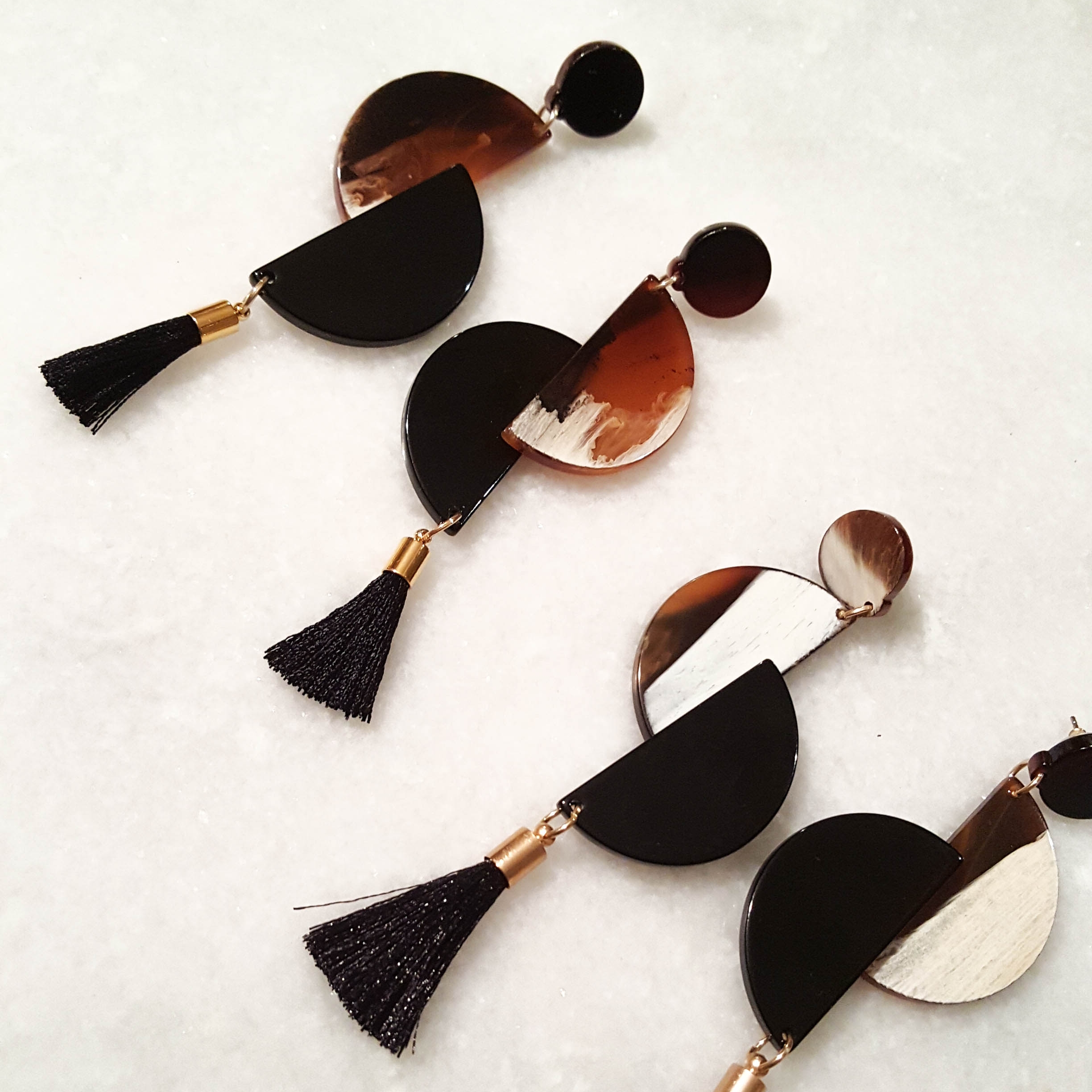 Cocoacentric Warm Water Geometric Tassels