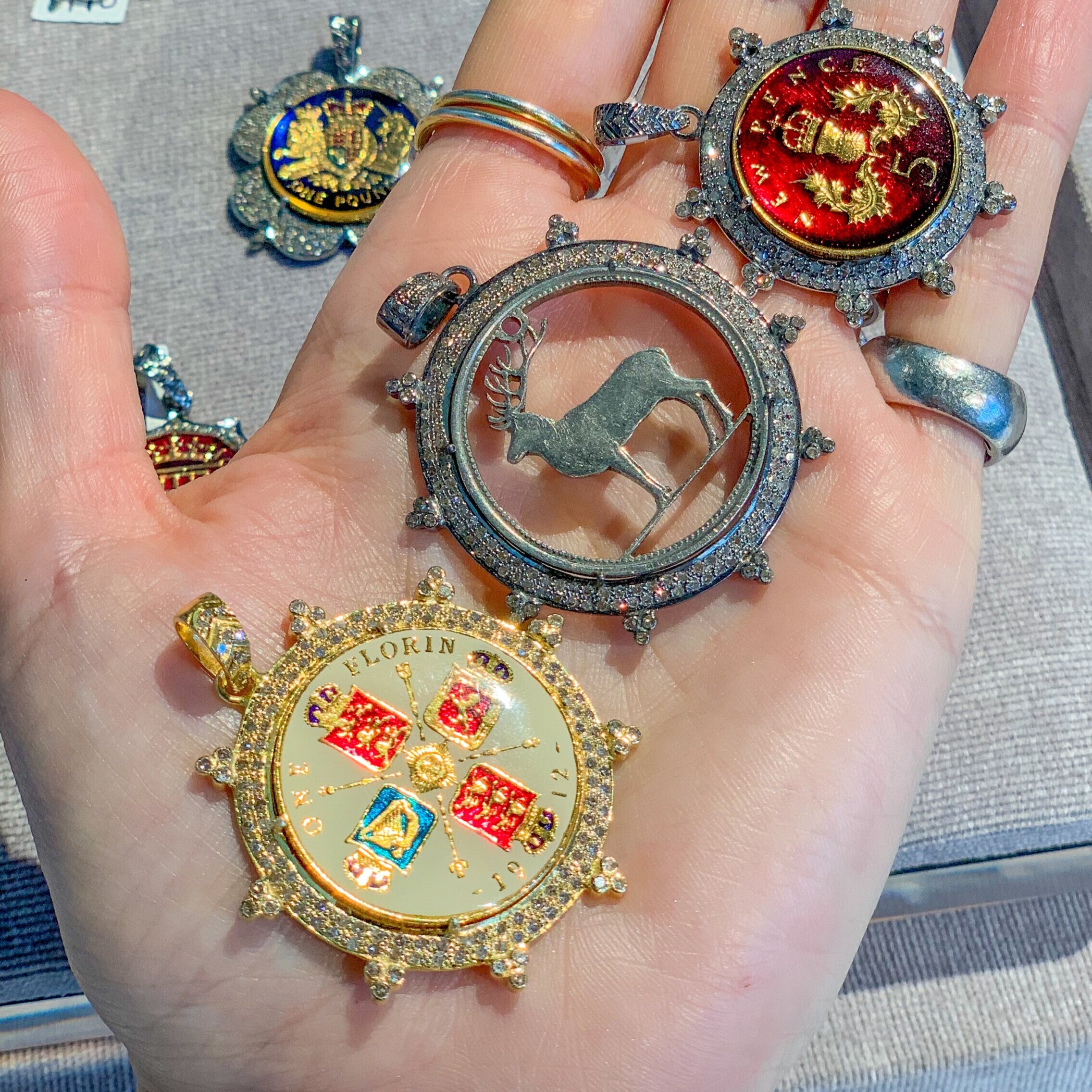 Kara's happy jewelry: Her vintage coin pendants
