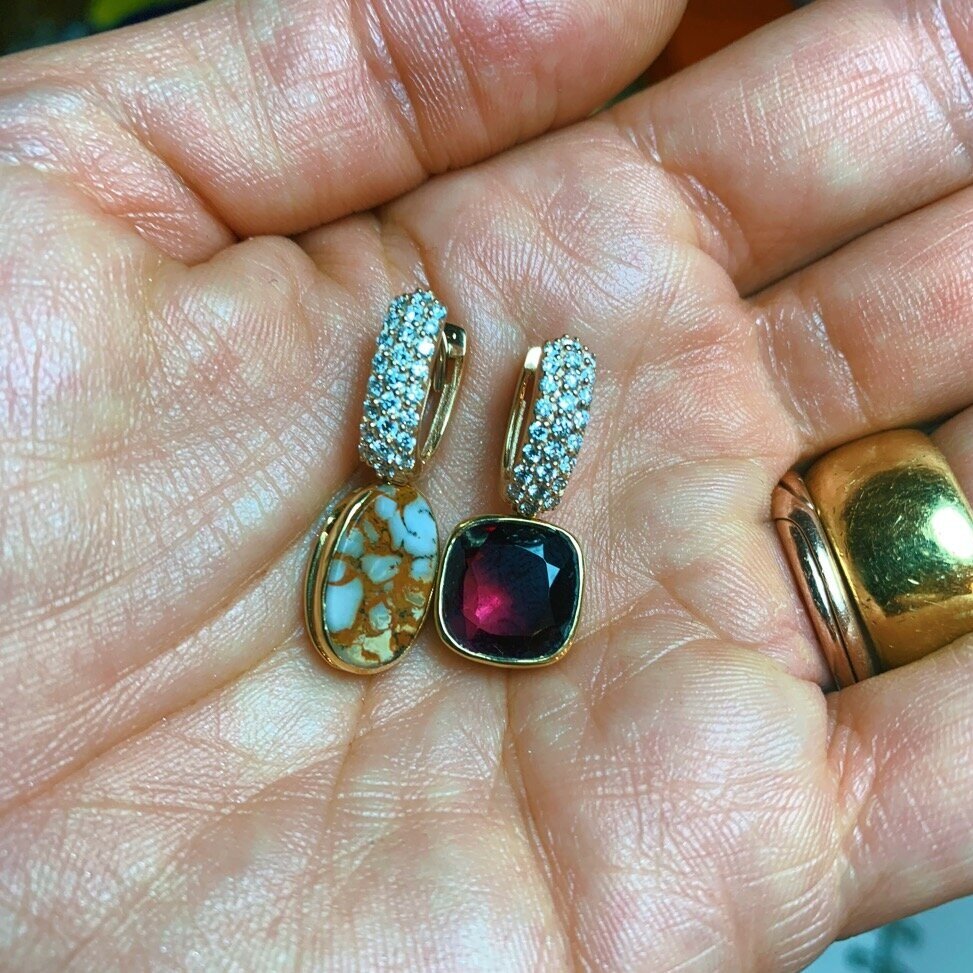 Marla's happy jewelry: her convertible earrings