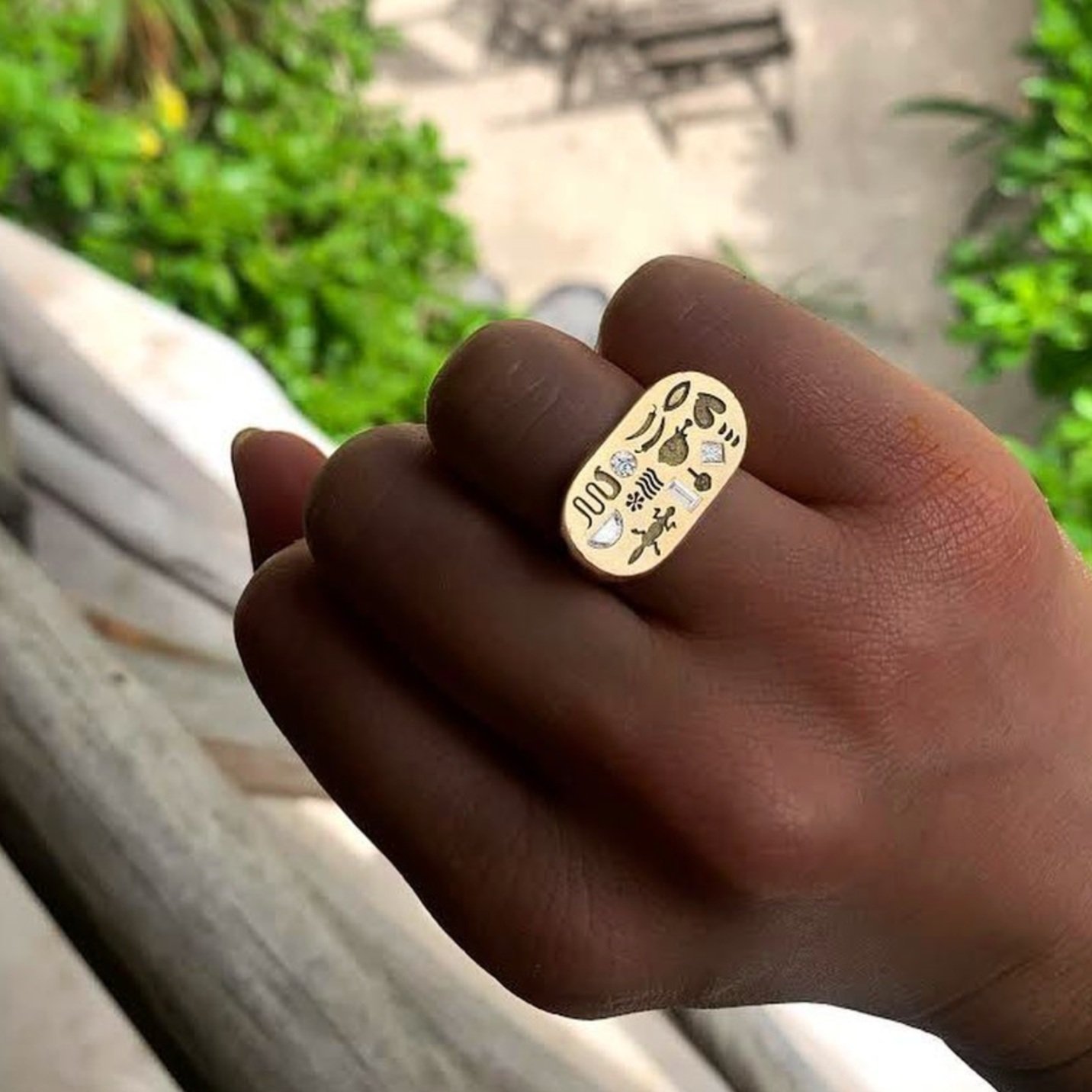 Jewelry that makes Sarah feel strong: her Loverglyphs ring